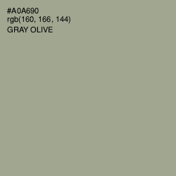 #A0A690 - Gray Olive Color Image